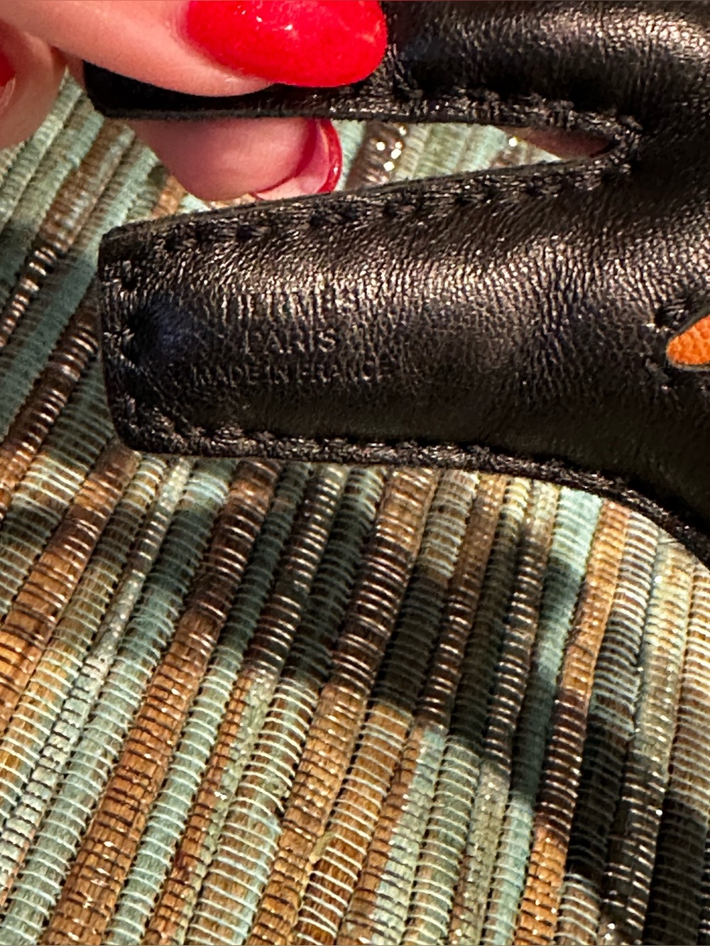 Hermès Black and Sesame Milo Lambskin Rooroo Charm - Picture 6 of 7